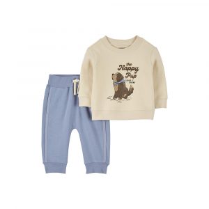 Kids Spring Tracksuit, Cartoon Lion Print Tshirt
