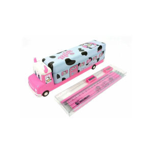 Metal Truck Pencil Box with Pencils and Sharpener