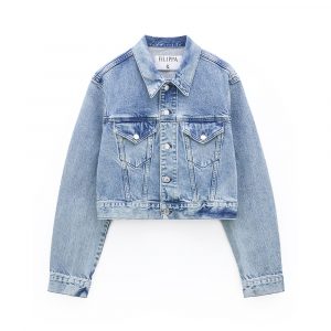 Nuon Mid Blue Slim Fit Denim Jacket