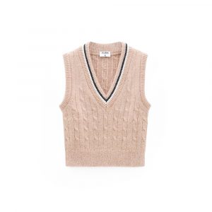 Lailezou Women's V Neck Knit Sweater Vest