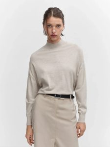 Women's Turtleneck Sweater Chunky T-shirt