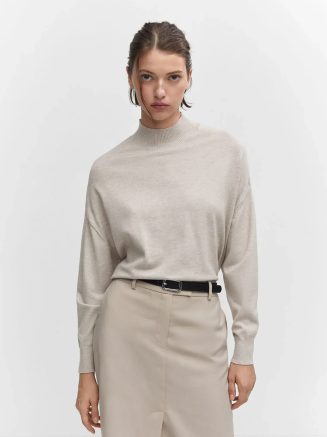 Women's Turtleneck Sweater Chunky T-shirt