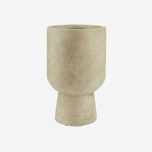 Hasmi Floor Flower Pots Cement Goblet Planters